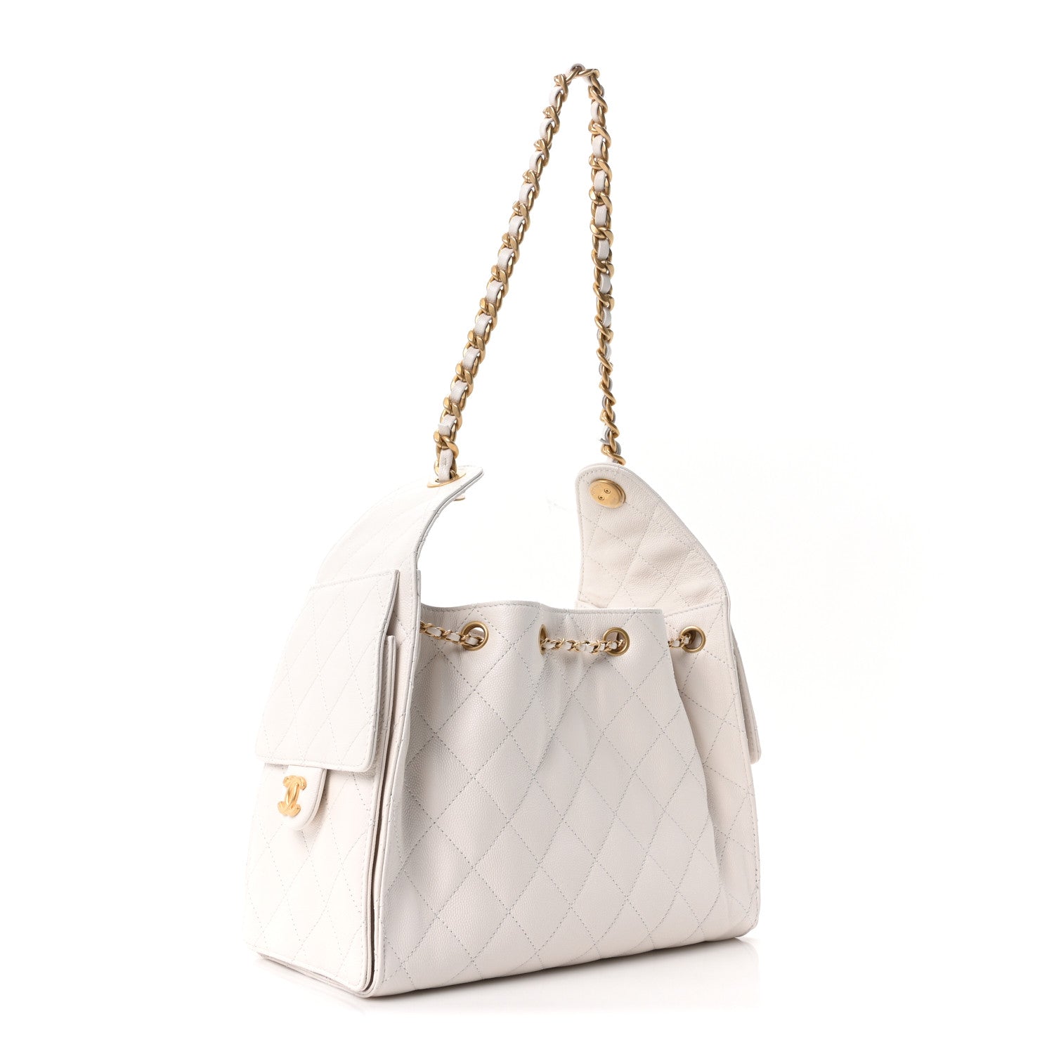Chanel Caviar Quilted Small Chanel 25 Handbag White 3 of 11