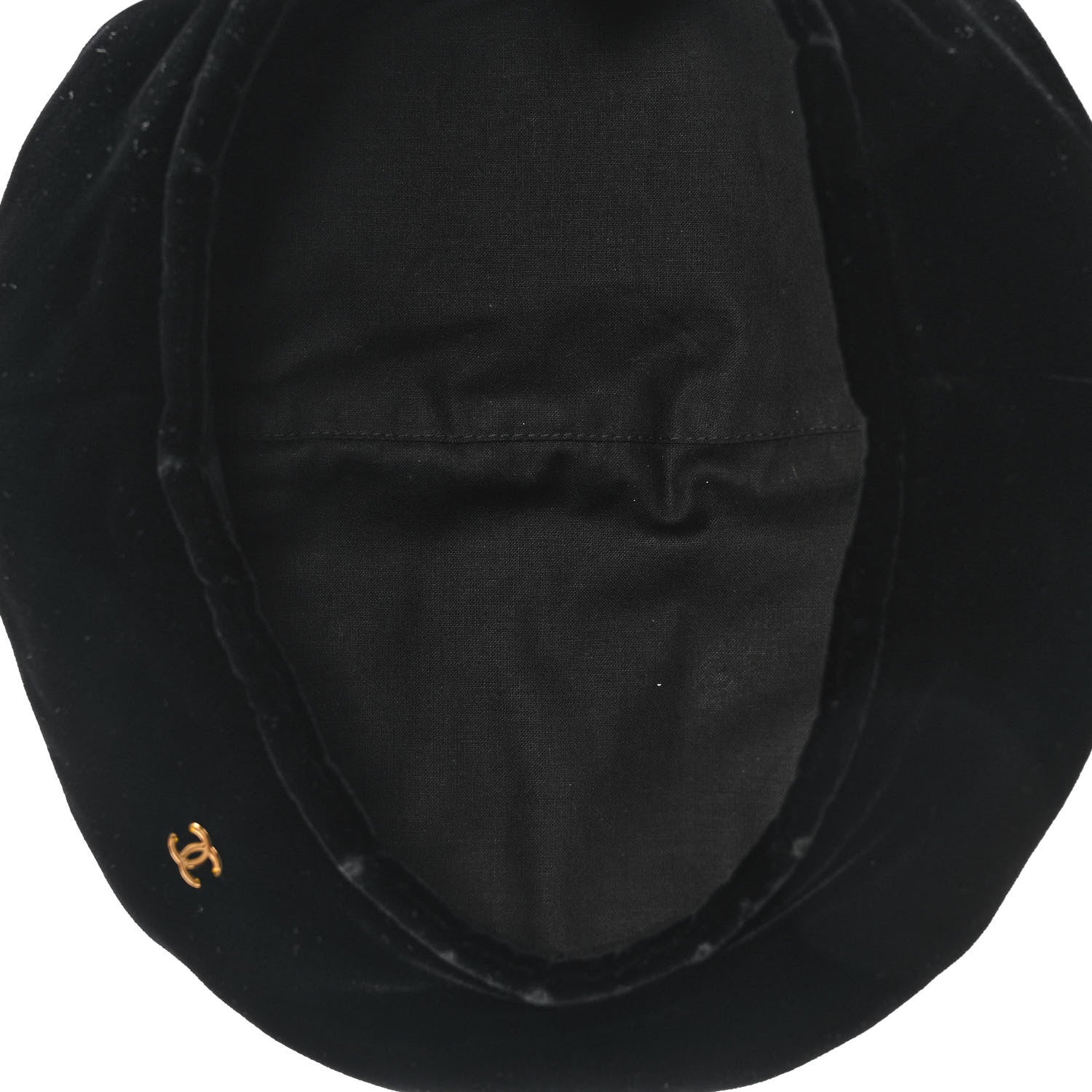 Chanel Velvet Beret Hat M Black 6 of 7