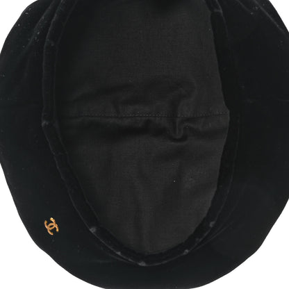 Chanel Velvet Beret Hat M Black 6 of 7