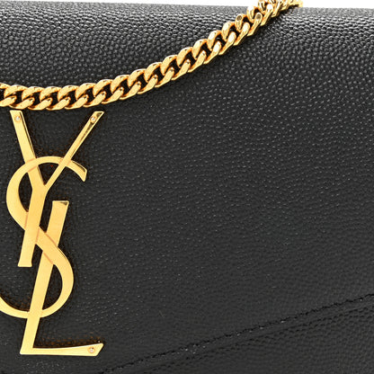 Saint Laurent Grain De Poudre Uptown Chain Wallet Black 8 of 11