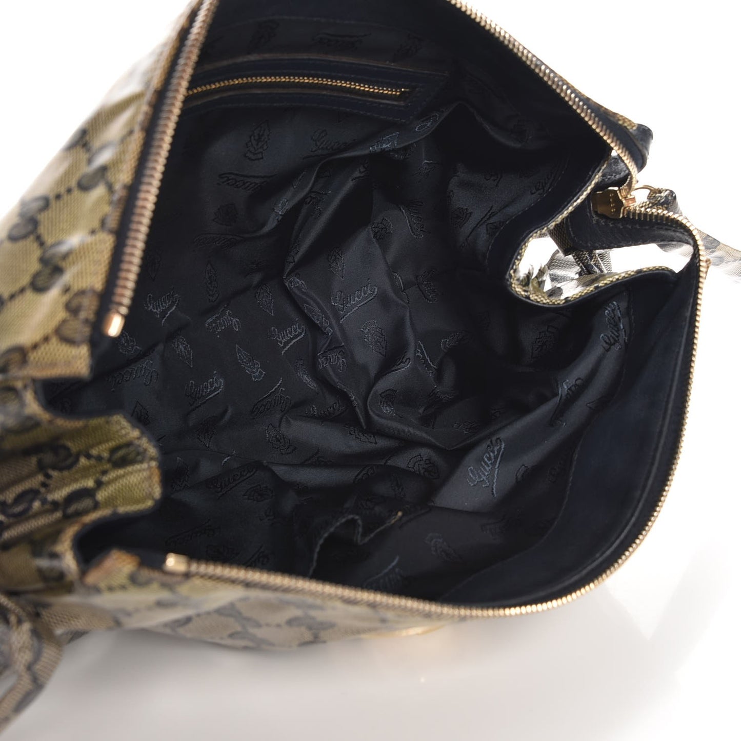 Crystal Monogram Large Hysteria Clutch Navy Blue