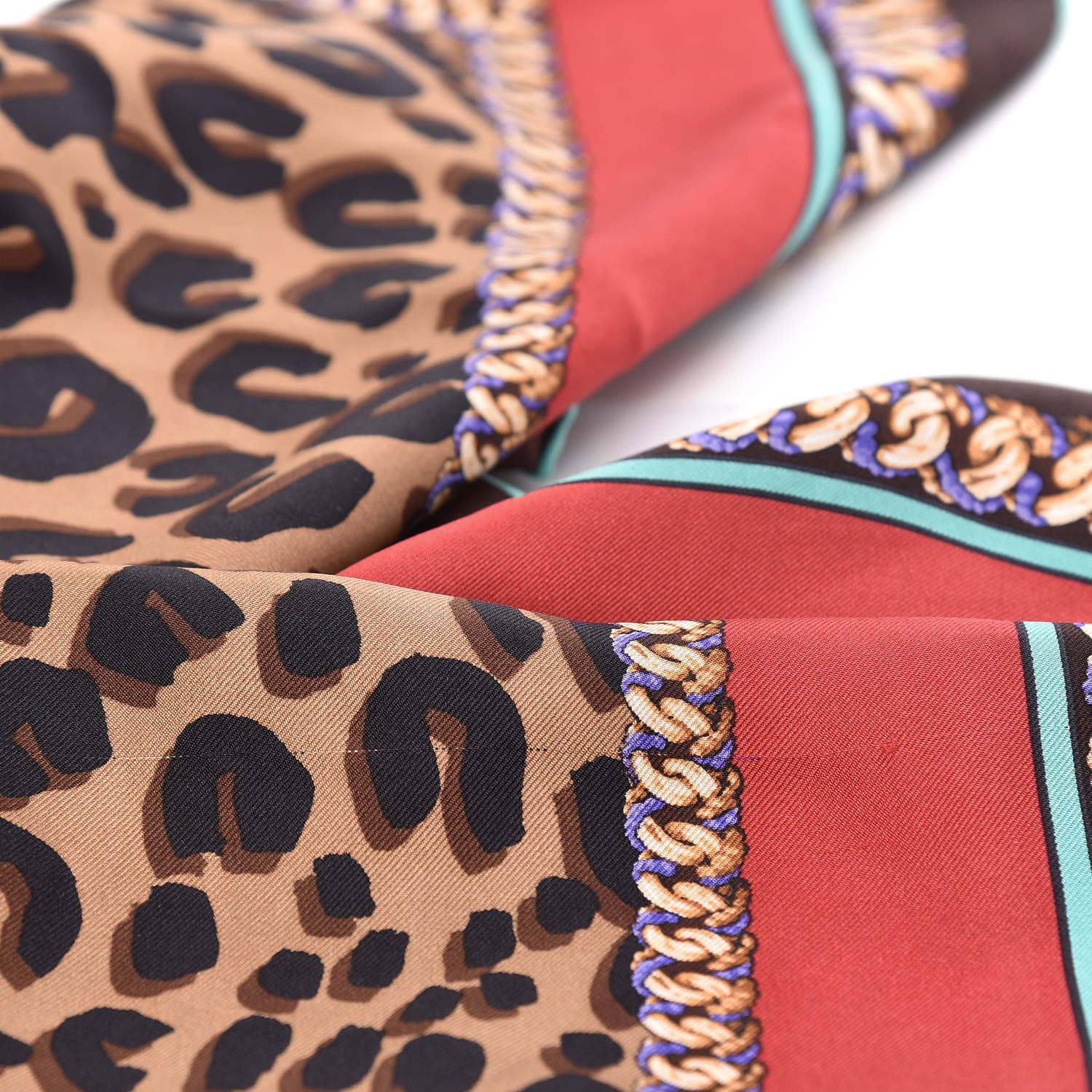 Louis Vuitton Silk Leopard Square Scarf 5 of 5