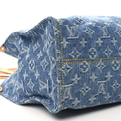 Louis Vuitton Monogram Denim Onthego MM Blue 8 of 9