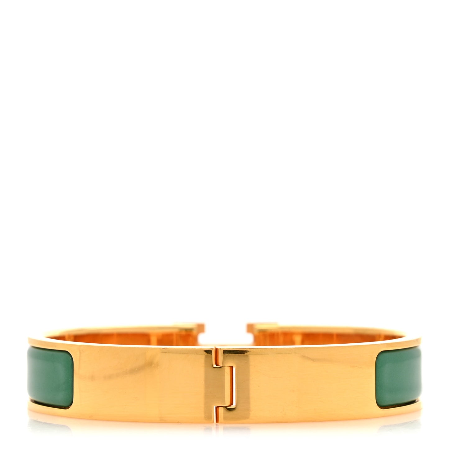 Enamel Narrow Clic Clac H Bracelet GM Vert Flamboyant