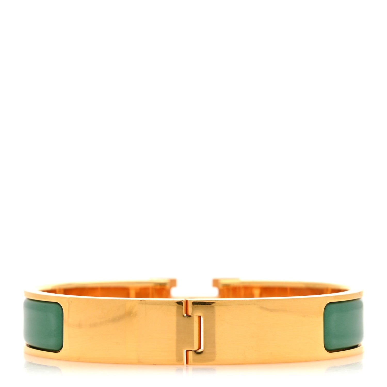 Hermes Enamel Narrow Clic Clac H Bracelet GM Vert Flamboyant 3 of 5