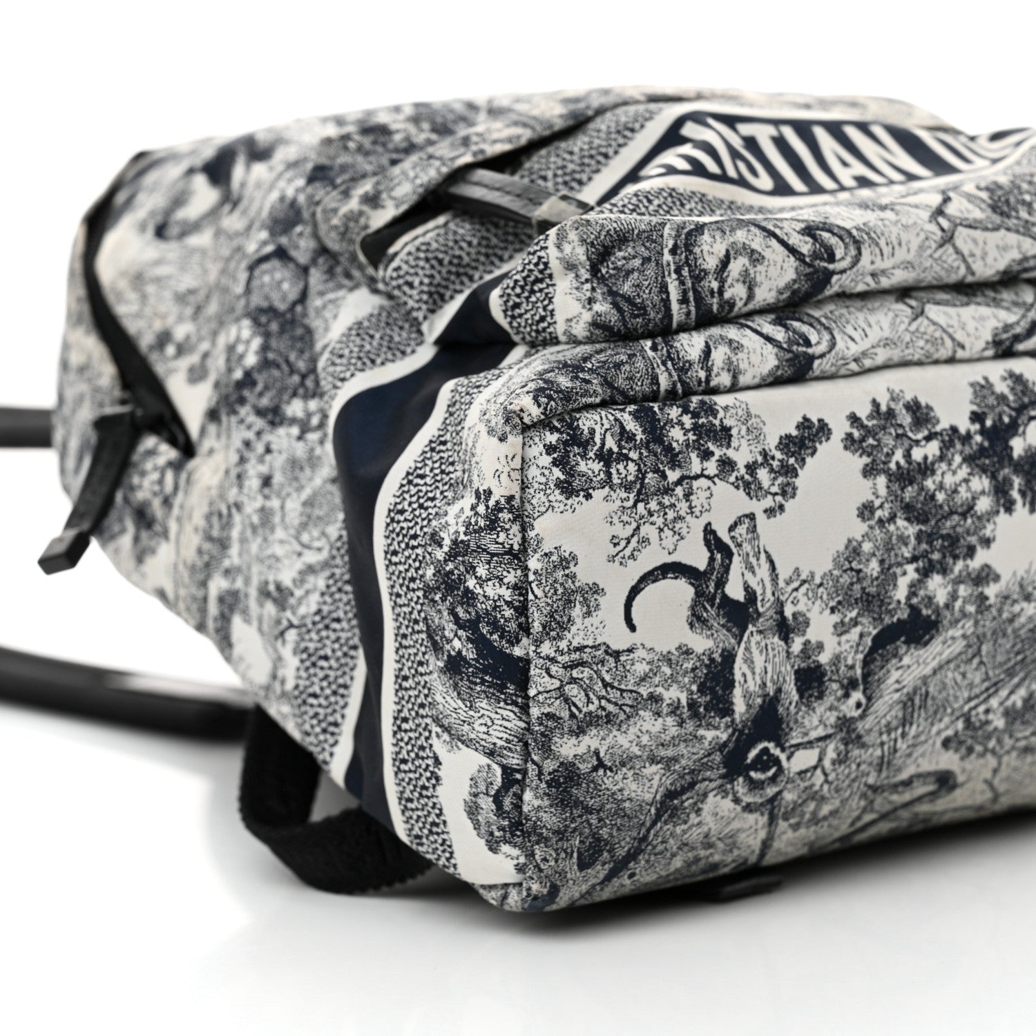 Christian Dior Nylon Technical Fabric Toile De Jouy Small Diortravel Backpack Blue 7 of 11