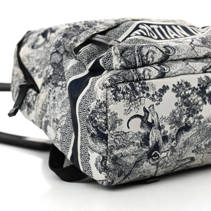 Christian Dior Nylon Technical Fabric Toile De Jouy Small Diortravel Backpack Blue 7 of 11