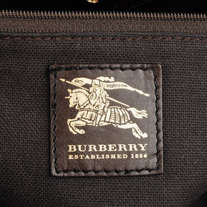 Burberry Haymarket Check Large Tote Chocolate 6 of 8