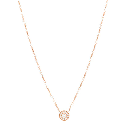 Tiffany 18K Rose Gold Diamond .16ctw Circlet Pendant Necklace 1 of 5