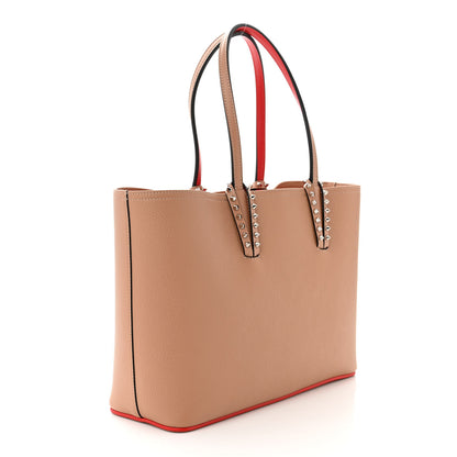 Christian Louboutin Calfskin Empire Spikes Small East West Cabata Tote Nude 4 of 11