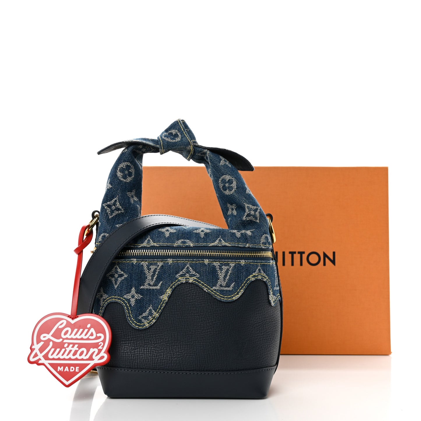 X NIGO Taurillon Monogram Denim Japanese Cruiser Blue