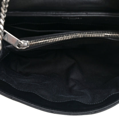 Saint Laurent Calfskin Y Quilted Monogram Small Loulou Chain Satchel Black 5 of 12