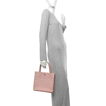 Chanel Lambskin Precious Symbols Shopping Tote Pink 2 of 10