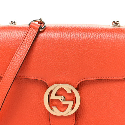 Gucci Dollar Calfskin Small Interlocking G Shoulder Bag Sun Orange 8 of 10