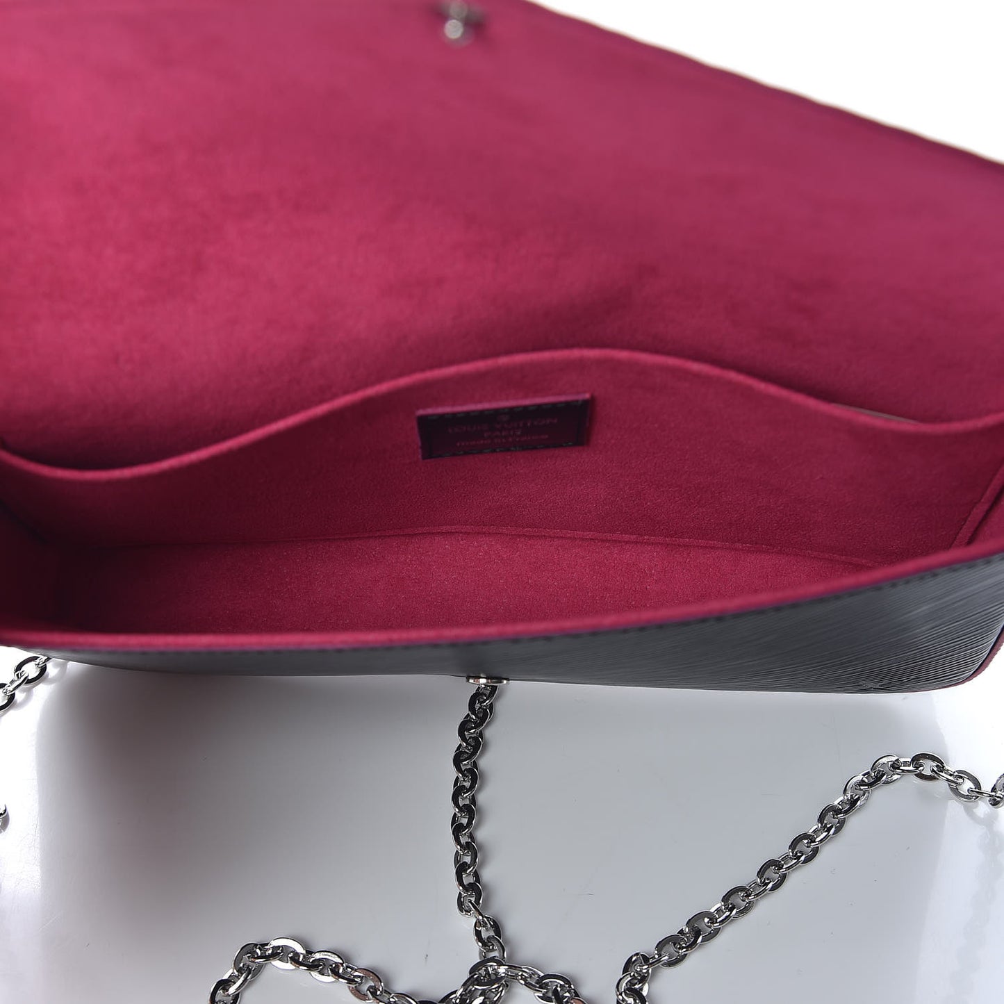 Epi Pochette Felicie Black Hot Pink