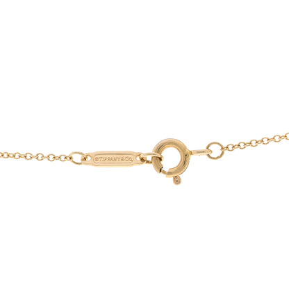 Tiffany 18K Yellow Gold Diamond Atlas Pierced Key Pendant Necklace 4 of 5