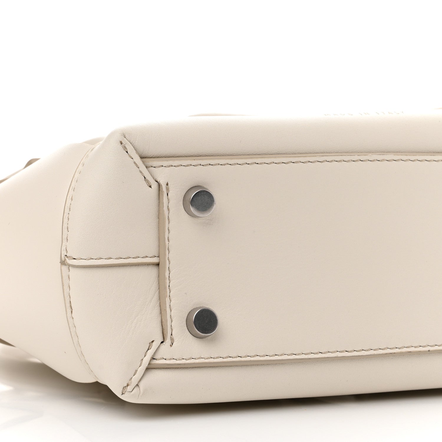 Bottega Veneta French Calfskin Maxi Intrecciato Mini Arco Bianco 8 of 9