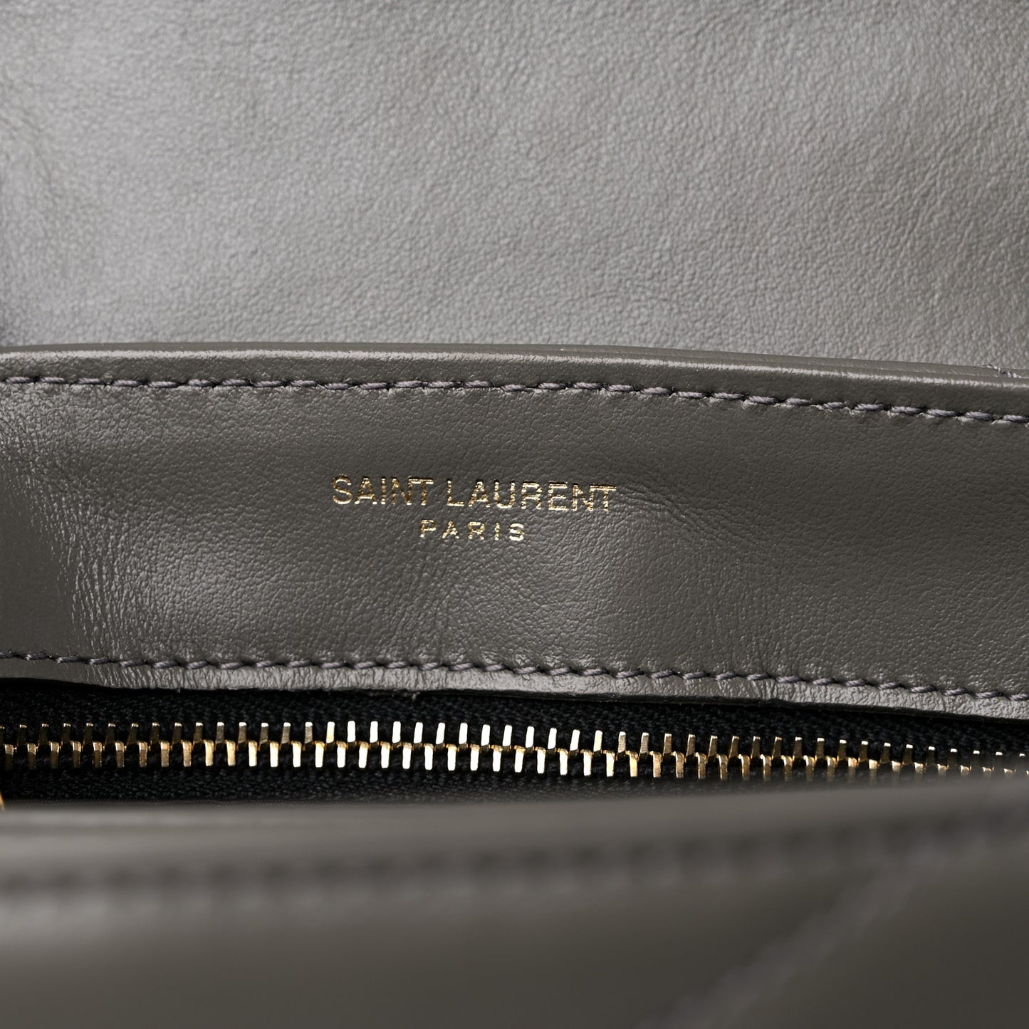 Calfskin Y Quilted Monogram Toy Loulou Crossbody Bag Grey Kaki