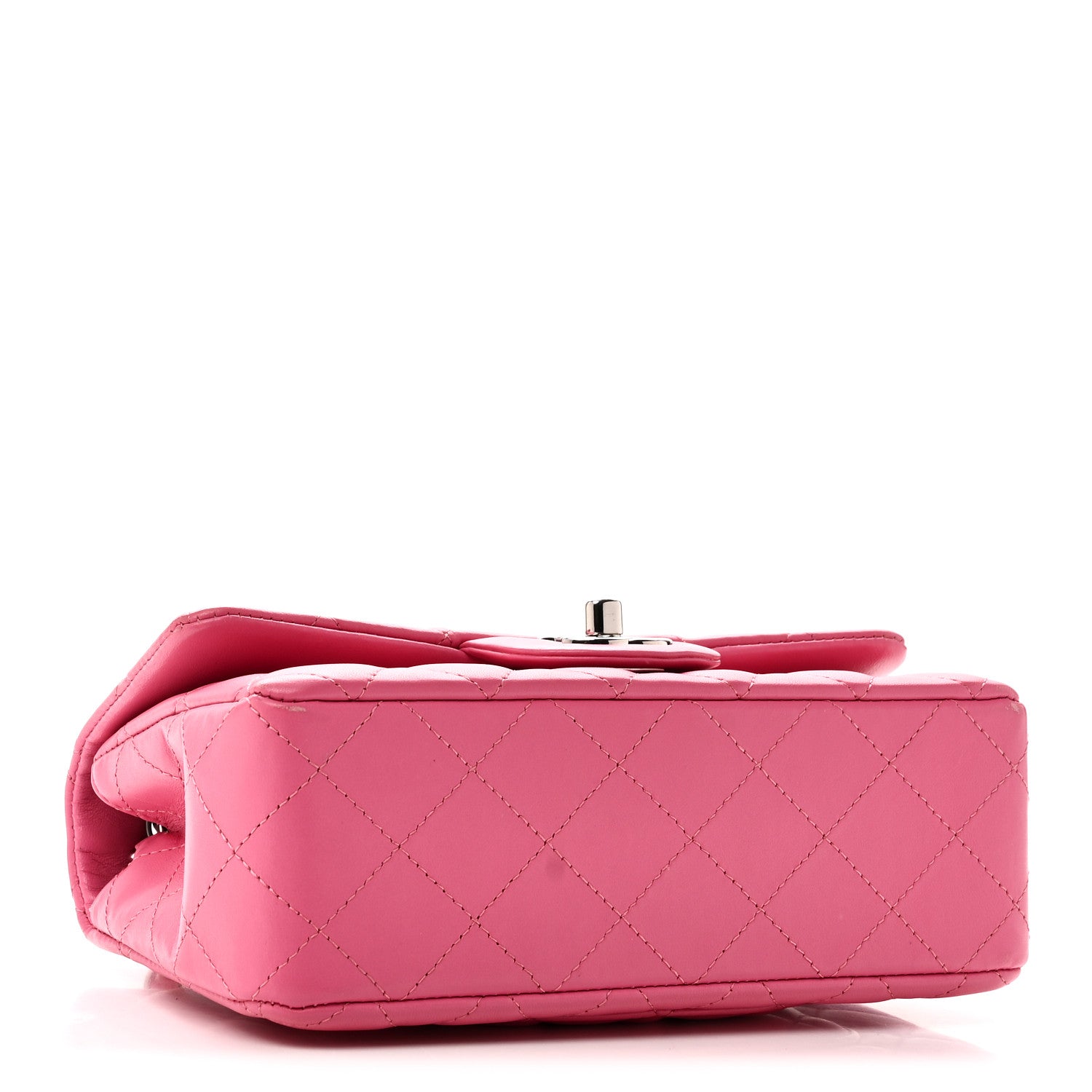 Chanel Lambskin Quilted Mini Rectangular Flap Pink 4 of 11