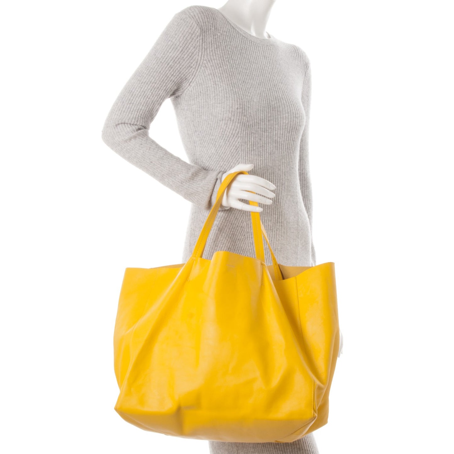 Lambskin Horizontal Cabas Sun Yellow