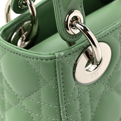 Christian Dior Lambskin Cannage Mini Lady Dior Green 11 of 12