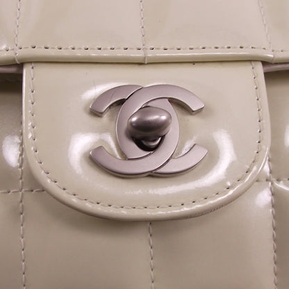 Chanel Patent Cube Classic E/W Medium Flap White 7 of 12