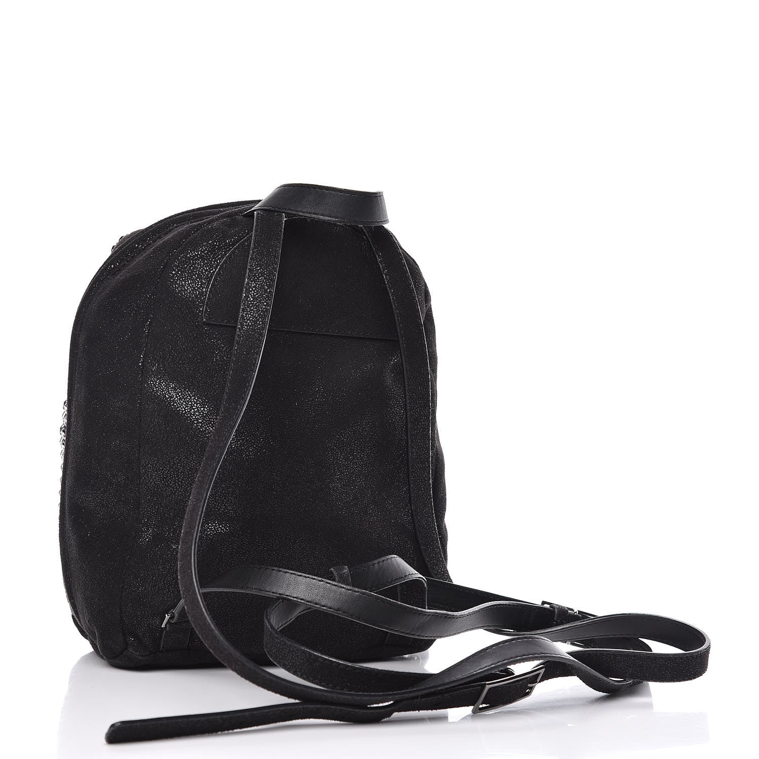 Stella McCartney Shaggy Deer Mini Falabella Backpack Black 3 of 8