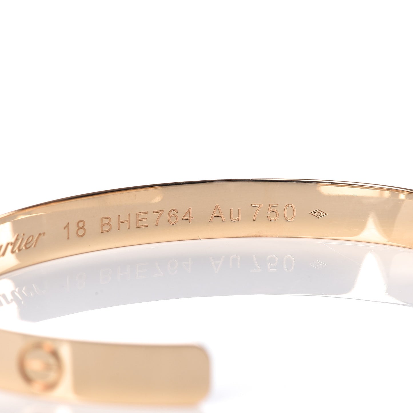 18K Yellow Gold LOVE Cuff Bracelet 18