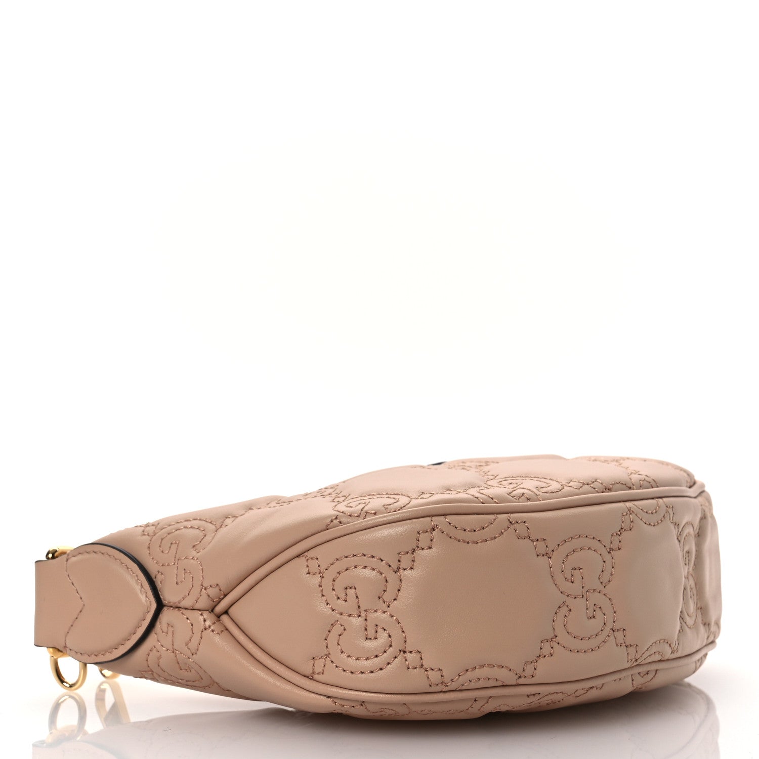 Gucci Calfskin GG Matelasse Mini Hobo Shoulder Bag Perfect Pink Natural 4 of 10