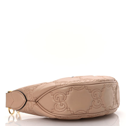 Gucci Calfskin GG Matelasse Mini Hobo Shoulder Bag Perfect Pink Natural 4 of 10