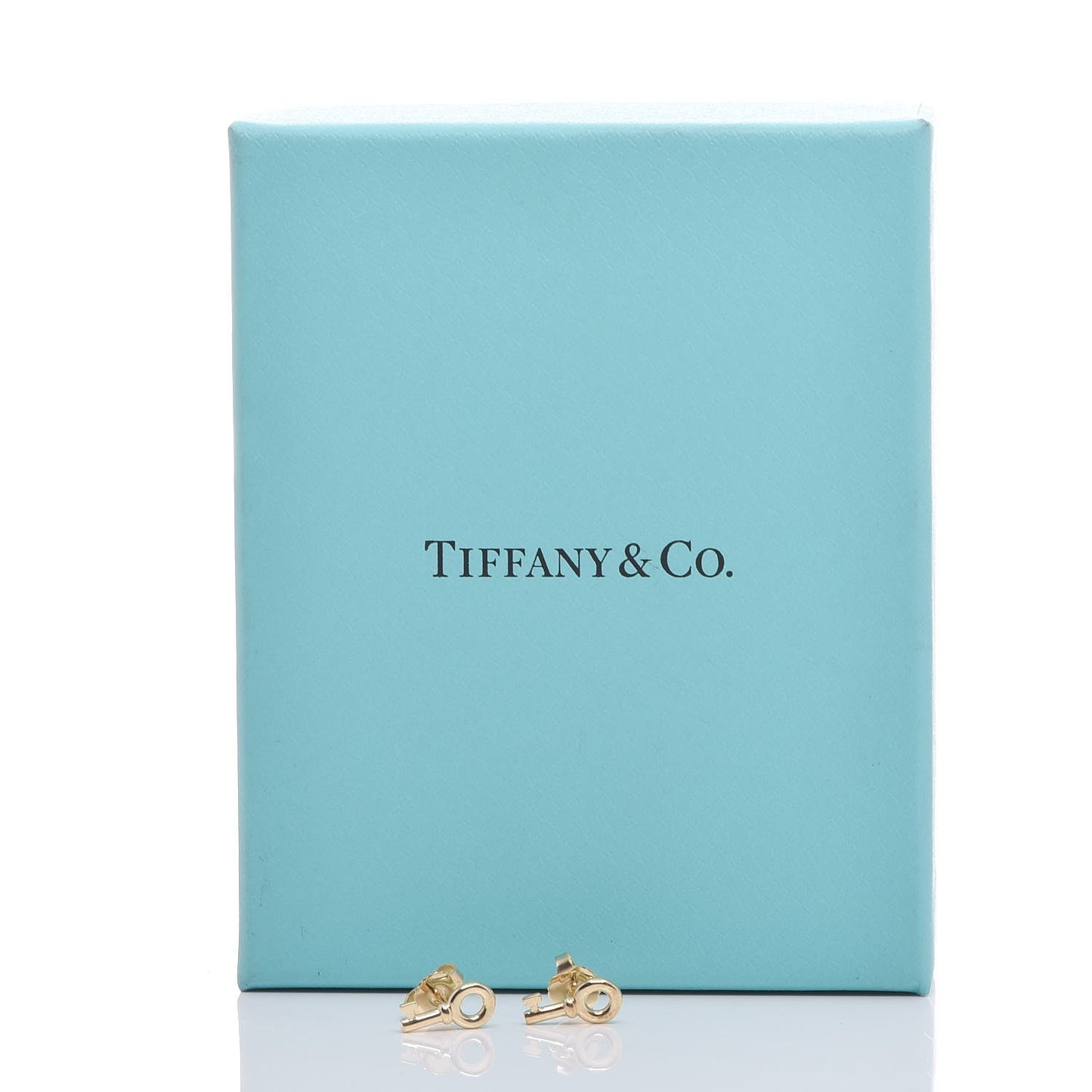 18K Yellow Gold Mini Key Earrings