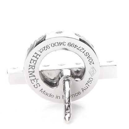 Hermes 18K White Gold Diamond Finesse Earrings 4 of 5