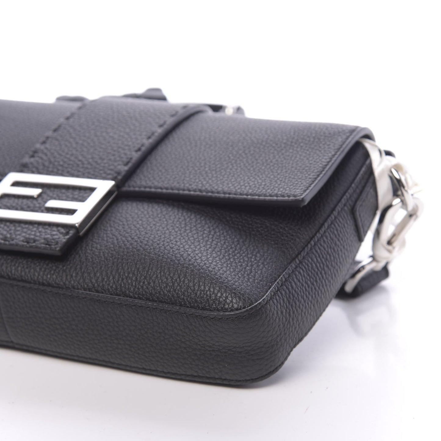 Cuoio Romano Selleria Belt Baguette Bag Black