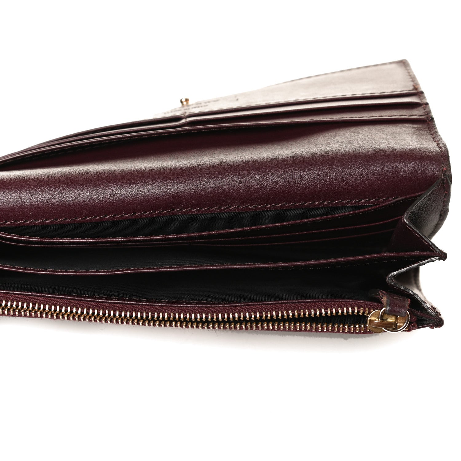 Burberry Grainy Calfskin House Check Continental Wallet Mahogany Red 5 of 10