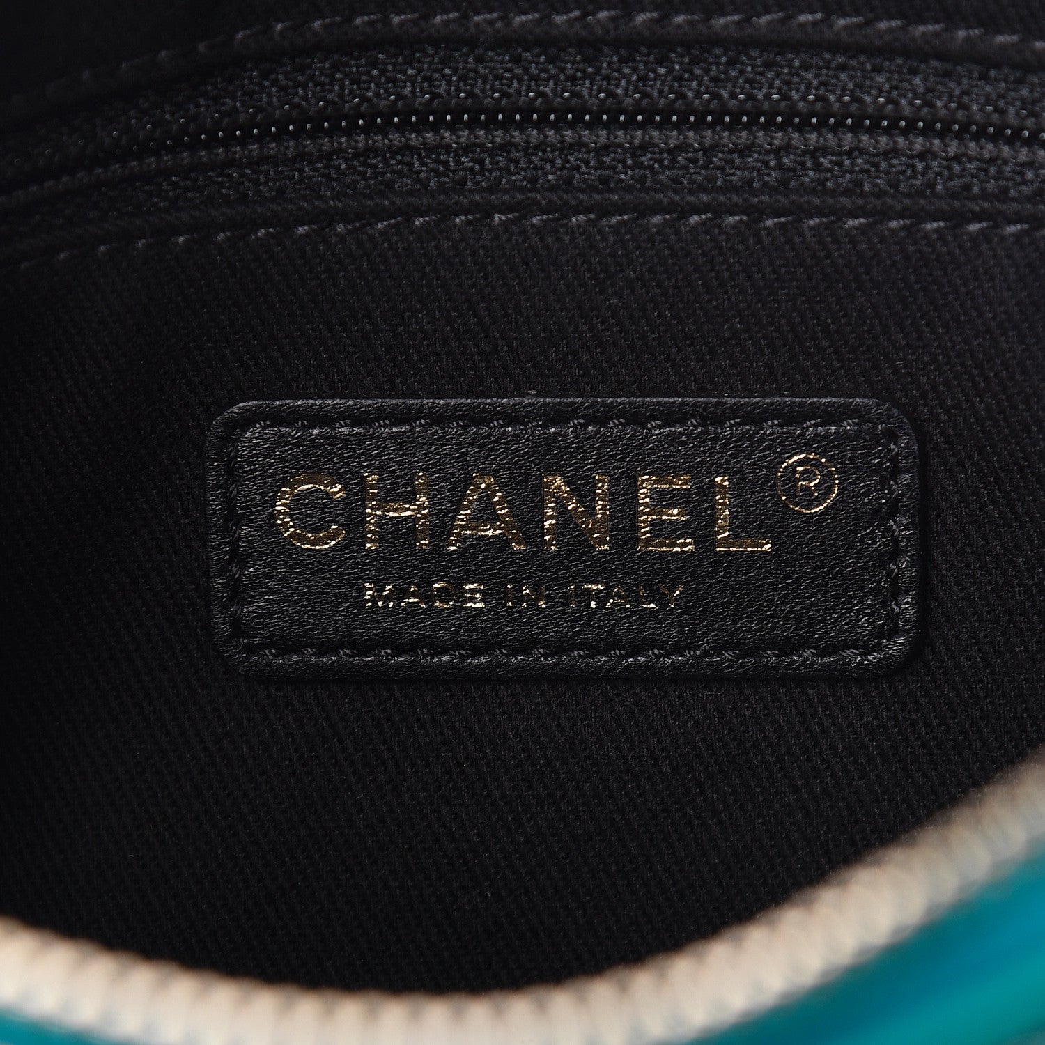 Chanel Patent Quilted Crown CC Double Zip Bag Blue 7 of 11
