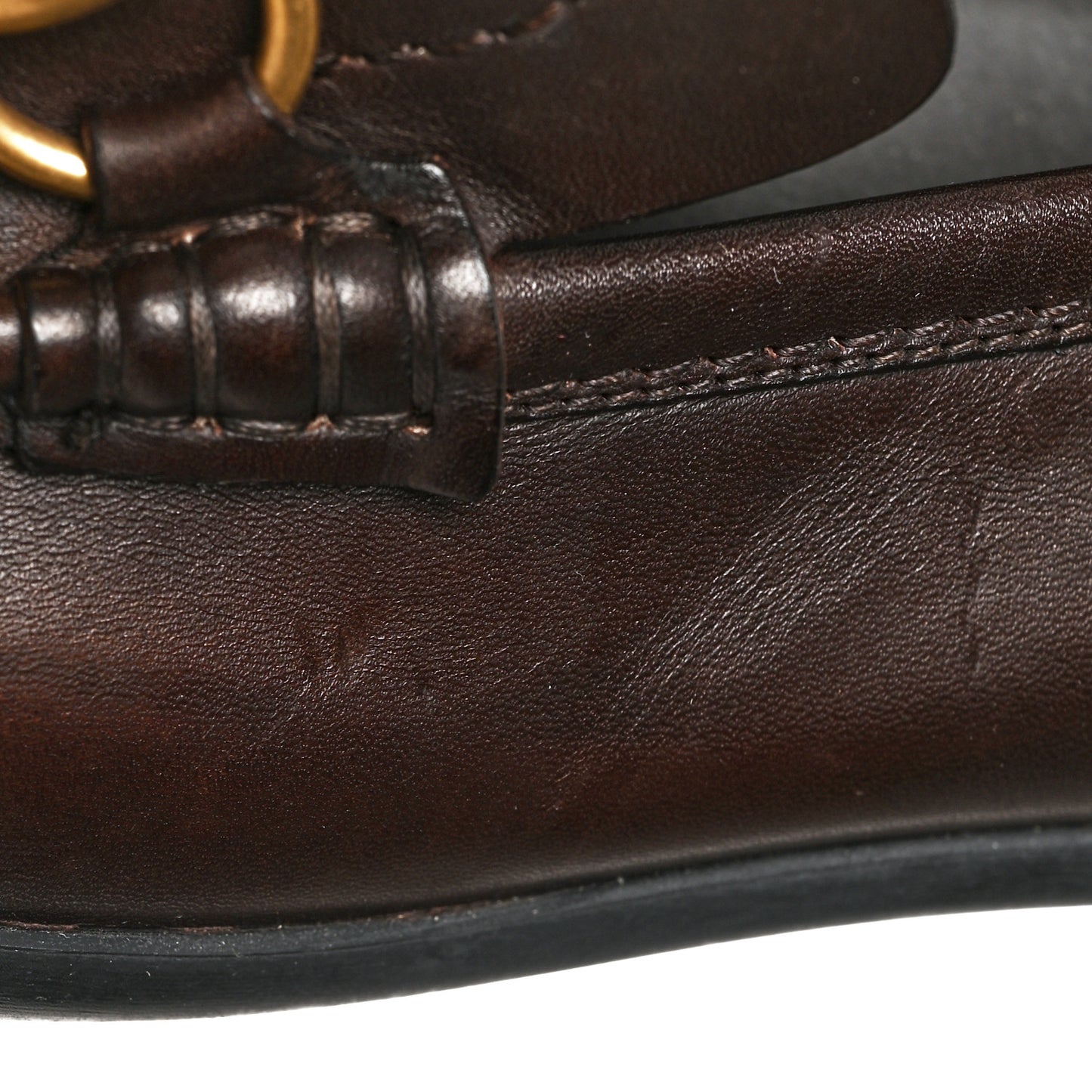 Calfskin Mens Horsebit Driver Loafers 9 Brown