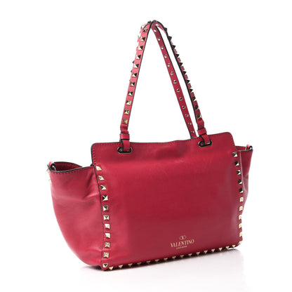 Valentino Garavani Vitello Small Rockstud Tote Cyclamin 3 of 12