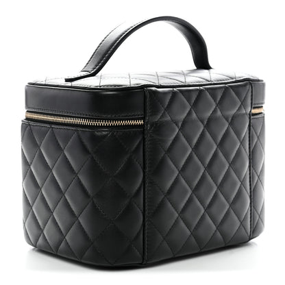 Chanel Lambskin Quilted Large Vanity Pouch Black 3 of 8