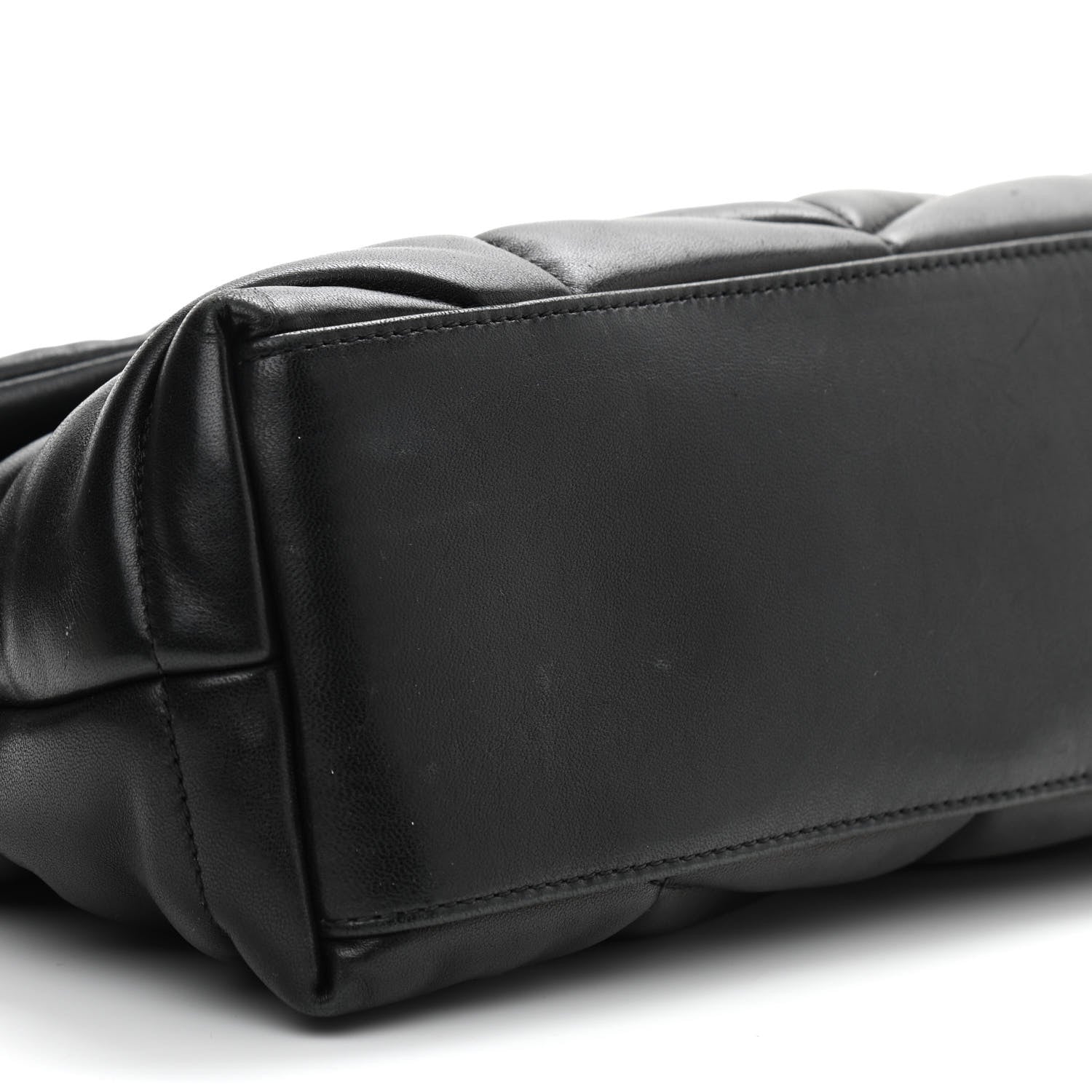 Saint Laurent Lambskin Quilted Small Loulou Puffer Monogram Chain Satchel Black 10 of 11