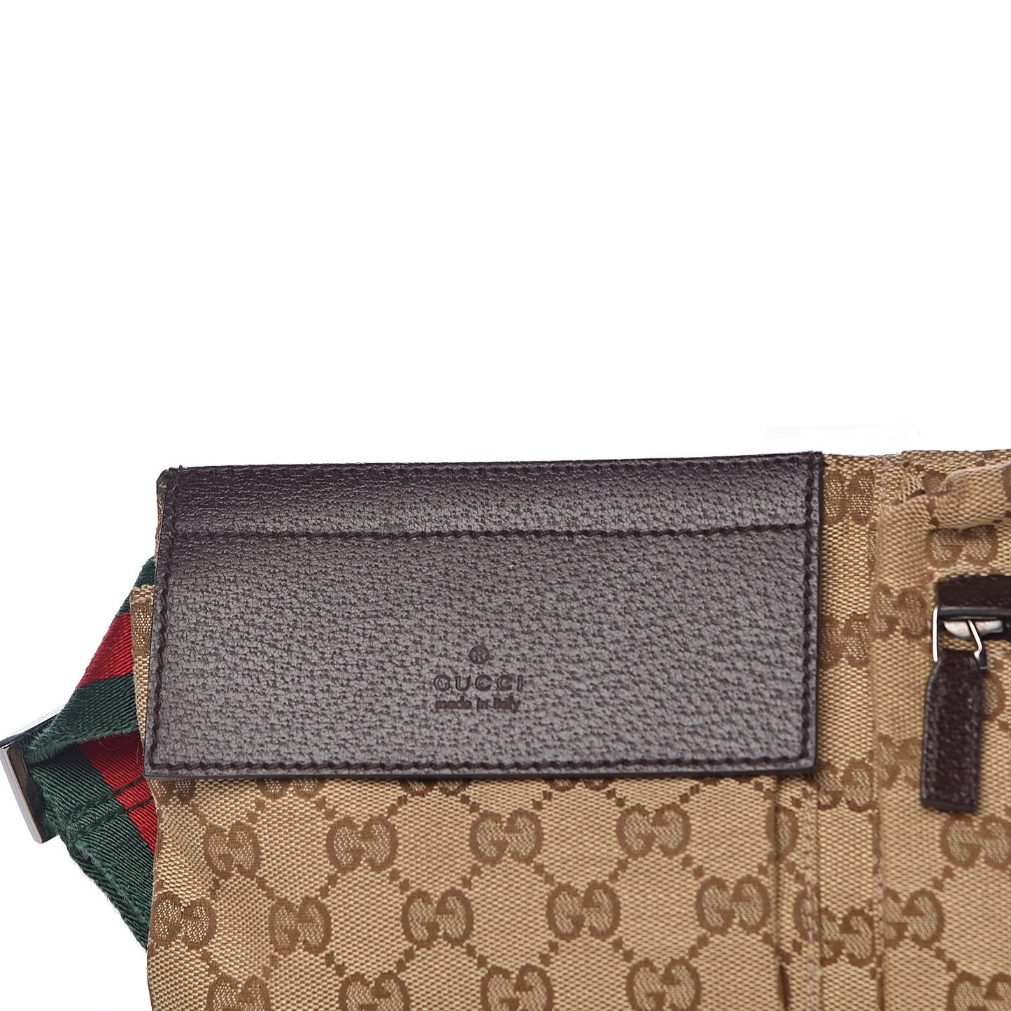 Monogram Web Belt Bag Dark Brown
