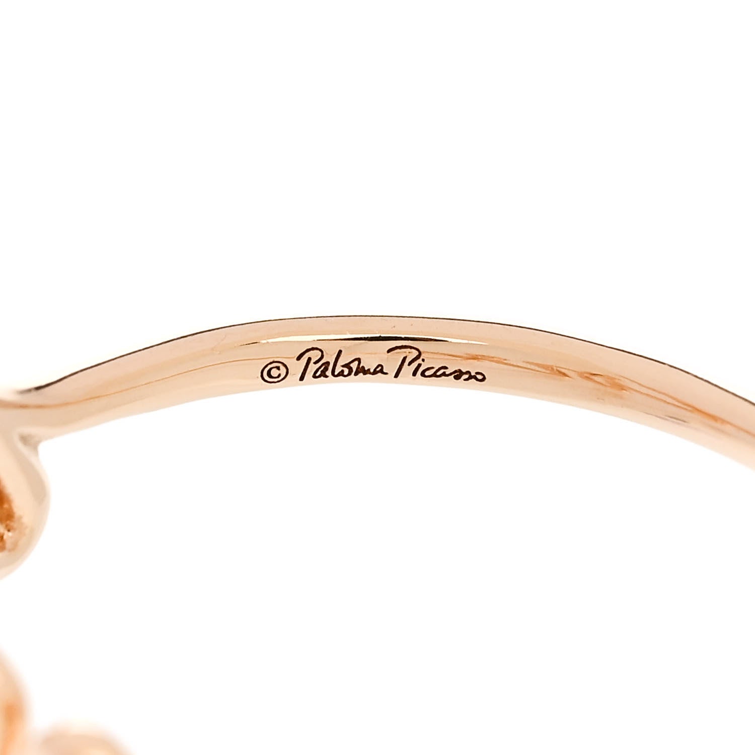 Tiffany 18K Rose Gold Paloma's Graffiti Love Ring 55 7.25 5 of 6