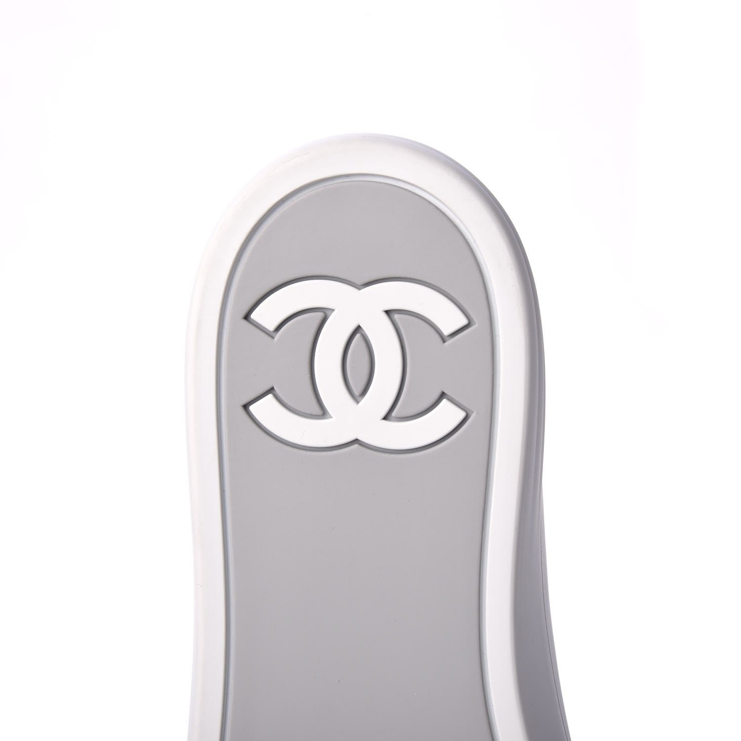 Chanel Iridescent Calfskin Sneakers 38.5 White Silver 7 of 10
