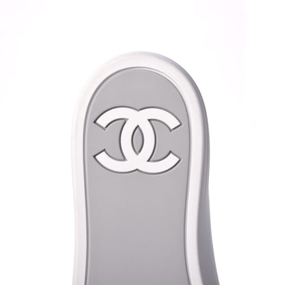 Chanel Iridescent Calfskin Sneakers 38.5 White Silver 7 of 10