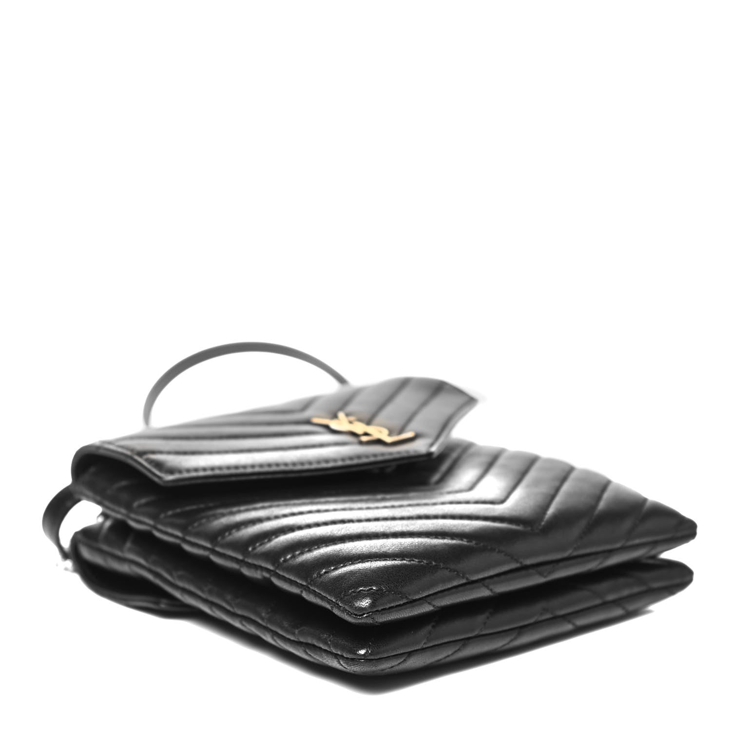 Saint Laurent Lambskin Quilted Double Flap Bag Black 3 of 8