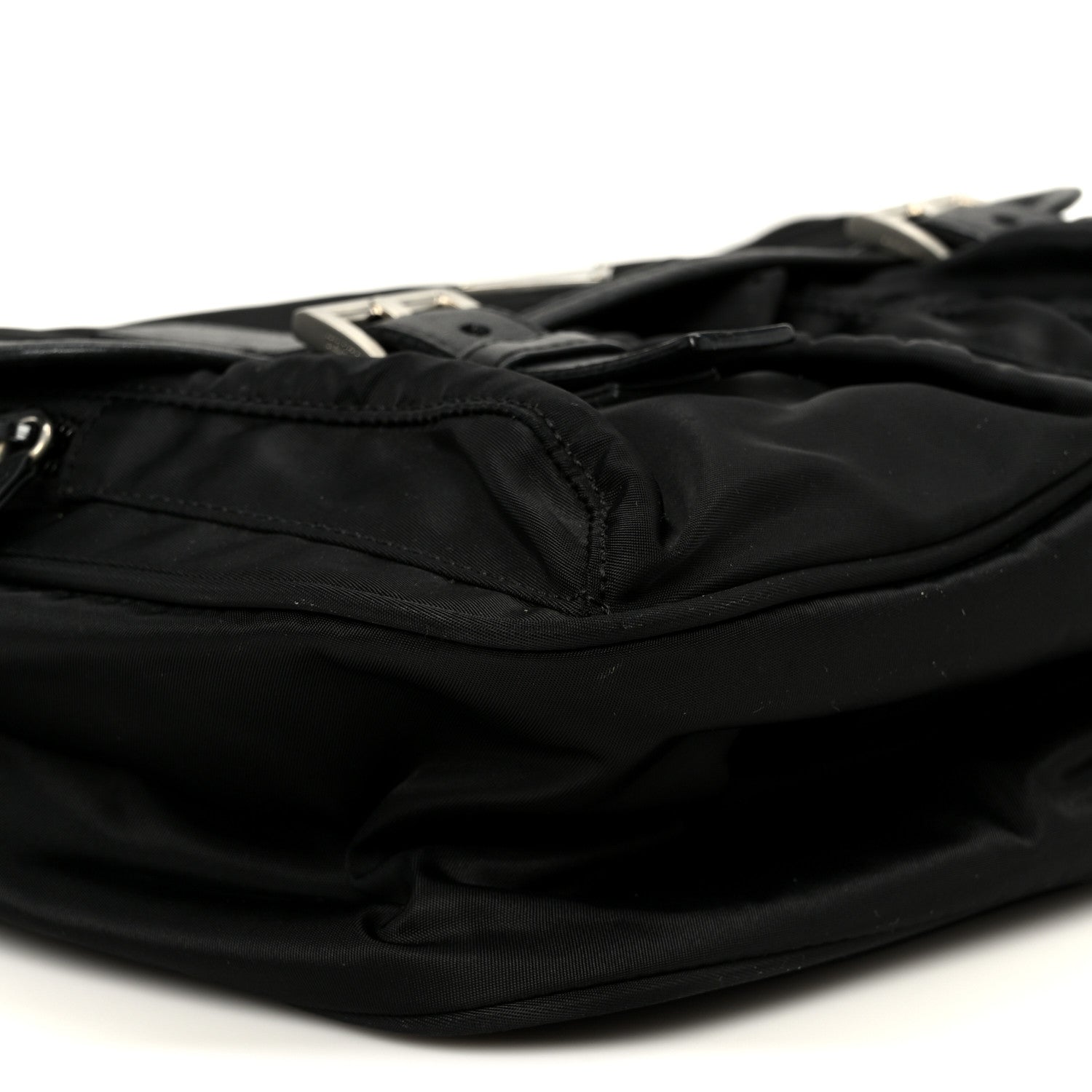 Prada Tessuto Nylon Messenger Bag Black 9 of 10