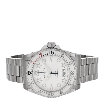 Gucci Stainless Steel 40mm Dive Quartz Watch White 2 of 5
