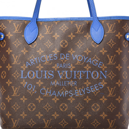 Louis Vuitton Monogram Articles de Voyage Ikat Neverfull MM Grand Blue 14 of 14