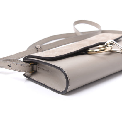 Chloe Suede Calfskin Mini Faye Shoulder Bag Motty Grey 7 of 10