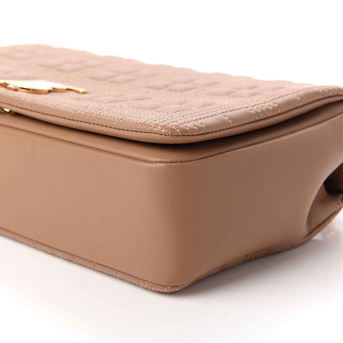 Lambskin Quilted Medium Lola Bag Camel