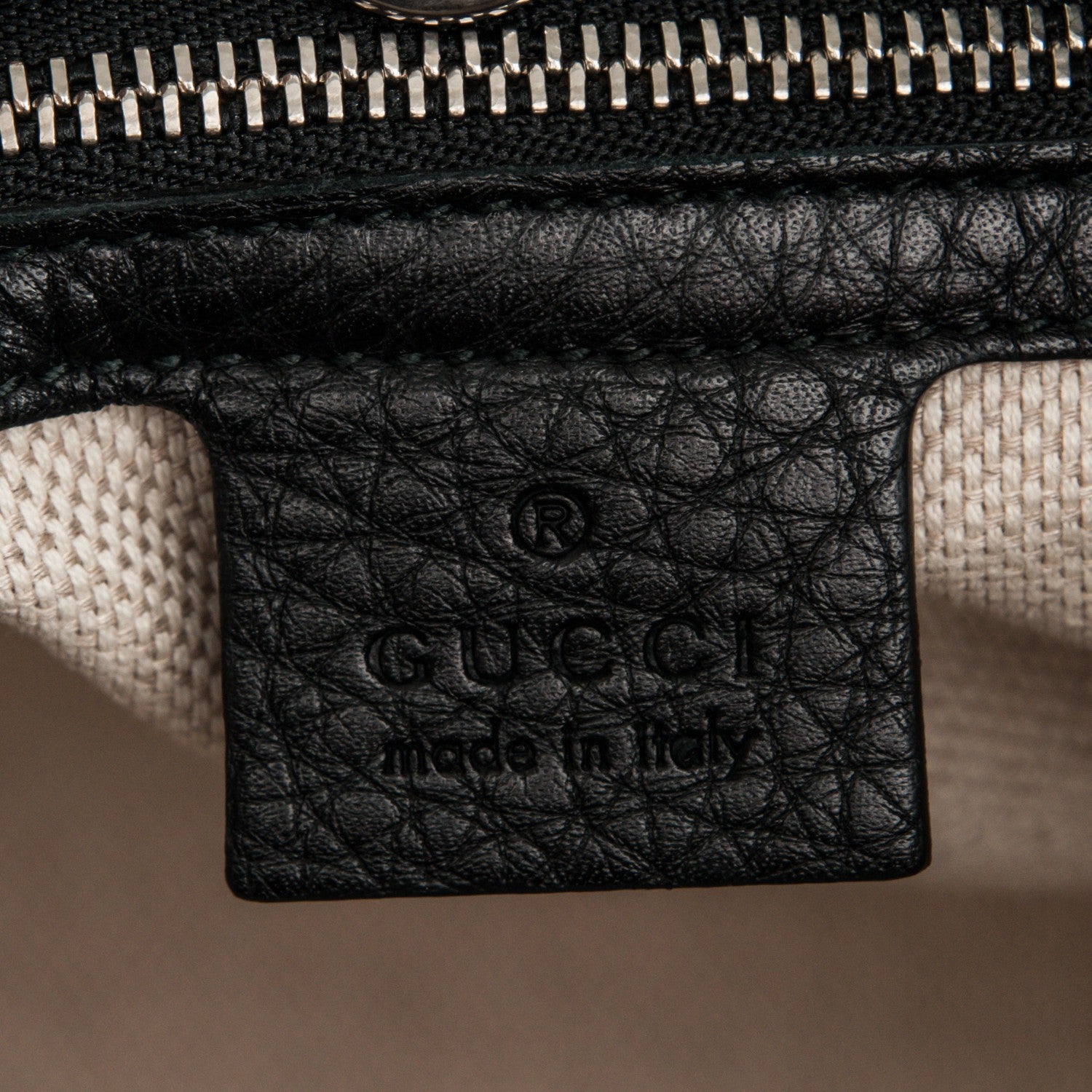 Gucci Pebbled Calfskin Studded Medium Soho Chain Shoulder Bag Black 5 of 6